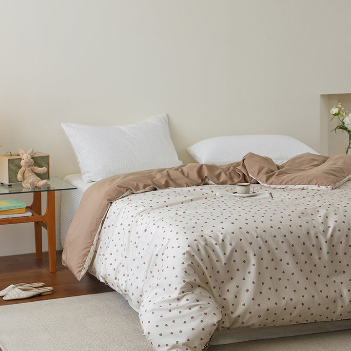 Bedding set made of high-quality cotton satin with duvet cover and pillowcases
