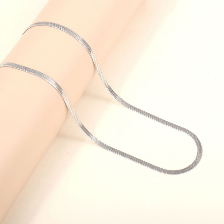 Sleek Slim Silver Chain Necklace Stornfield