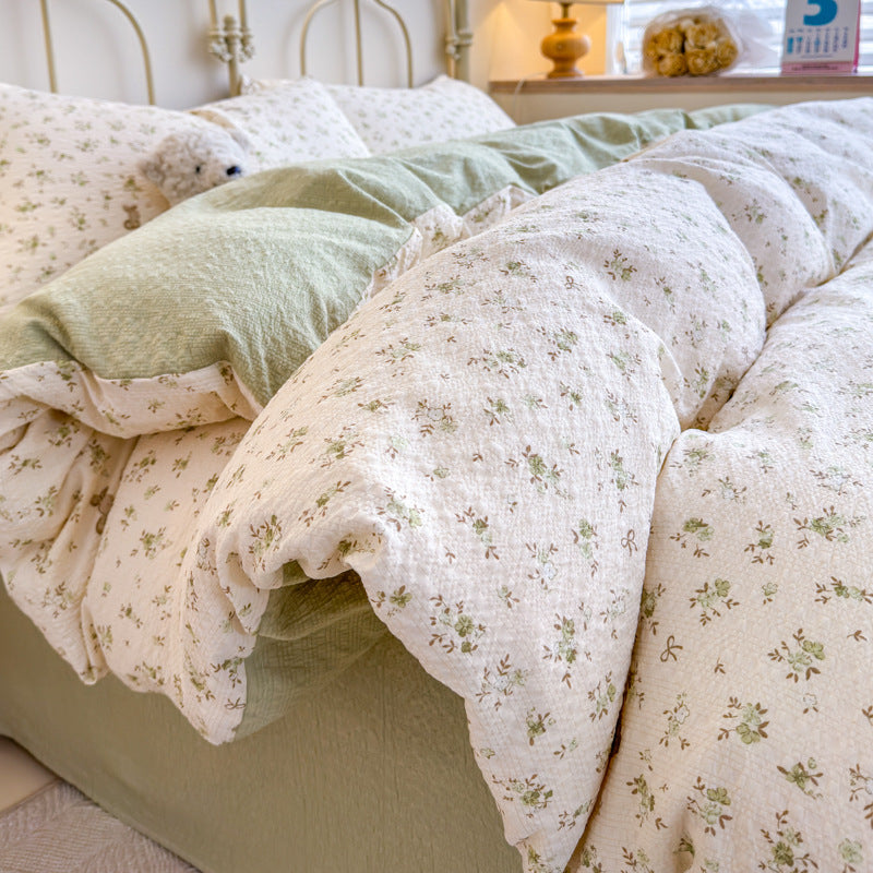 Children's Playful Cartoon Animal Print Bedding Set