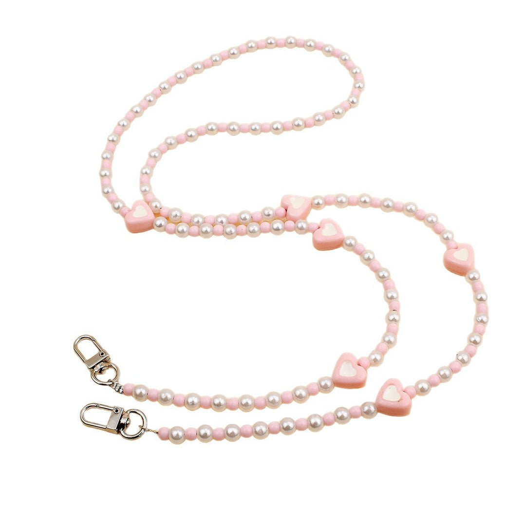 Heart-Embellished Beaded Eyewear Chain Stornfield