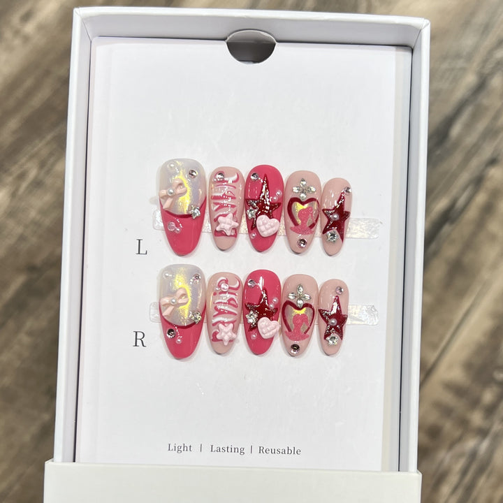 Themed Decorative Press-On Nails Set