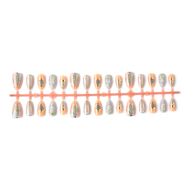 Artistic Heart-Inspired Press-On Nail Art Stornfield