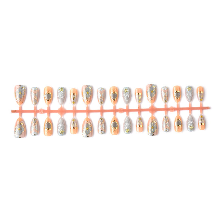 Artistic Heart-Inspired Press-On Nail Art Stornfield