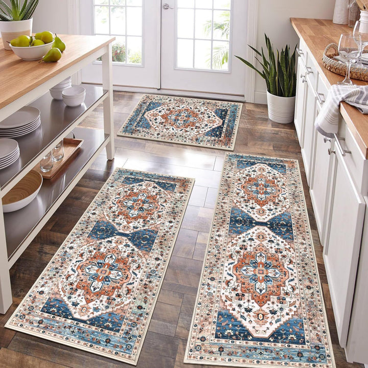 Geometric Pattern Kitchen Runner Mat