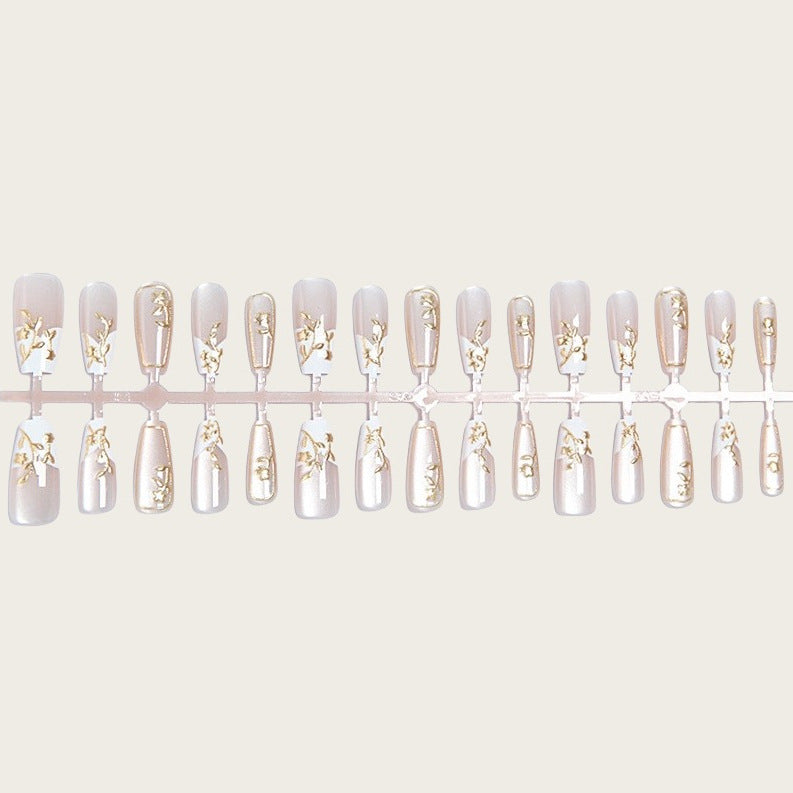 Floral Accented Press-On Nail Set Stornfield