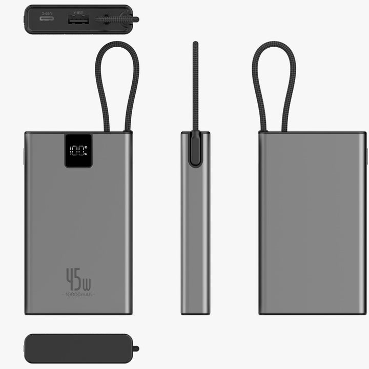 Portable high-performance power bank with smart charging display and USB-C connection Stornfield