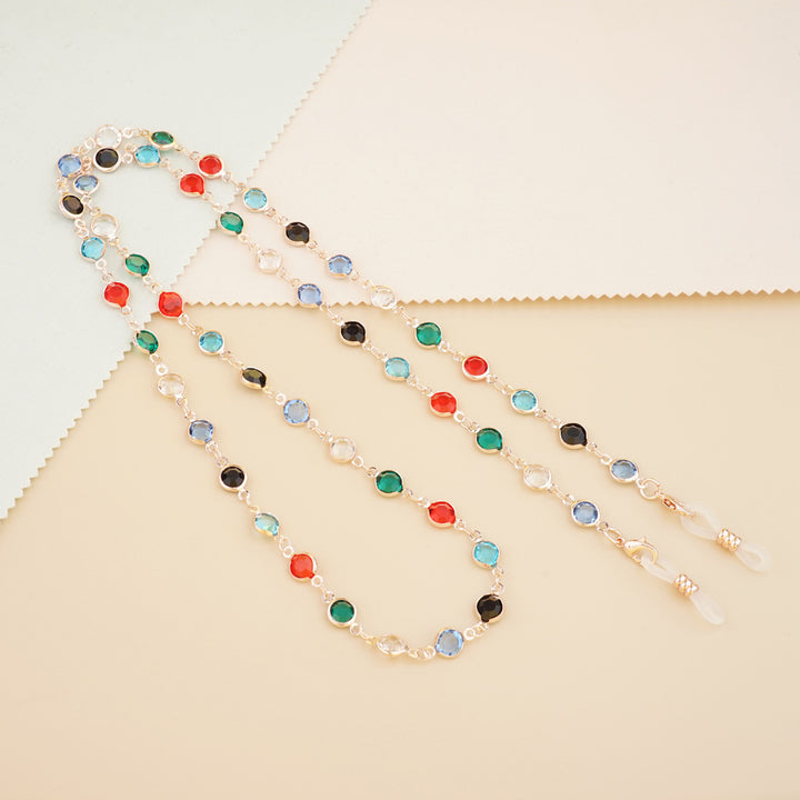 Gemstone-Accented Eyewear Chain Stornfield