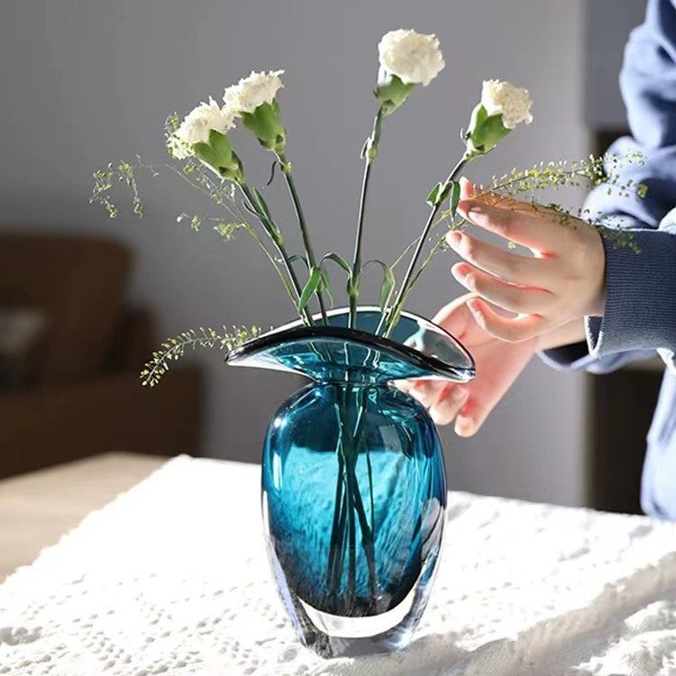 Organic Handblown Mushroom-Top Decorative Glass Vase Stornfield