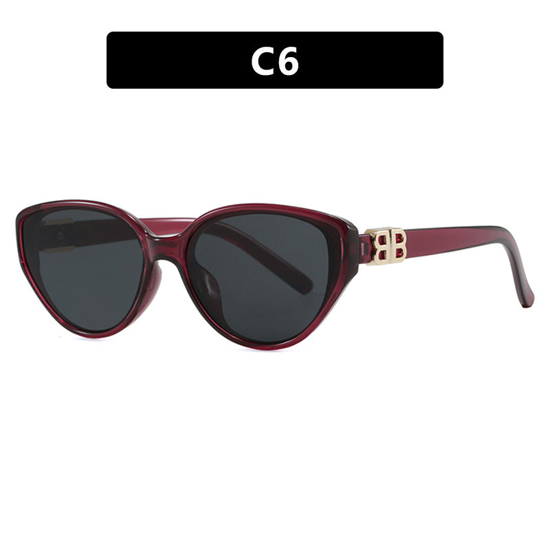 Women's fashionable cat-eye sunglasses with elegant metal frame and UV protection Stornfield