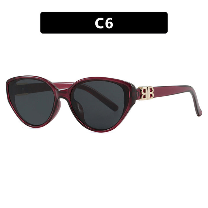 Women's fashionable cat-eye sunglasses with elegant metal frame and UV protection Stornfield