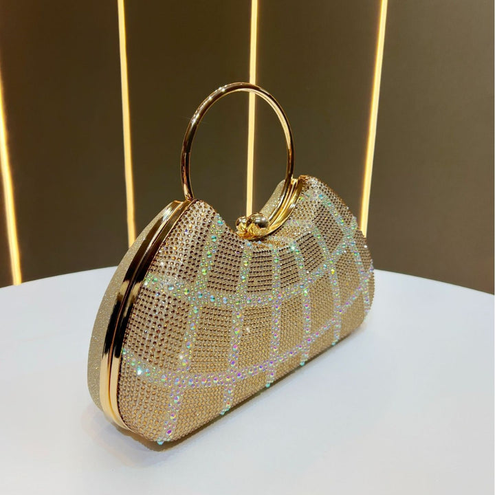 Rhinestone-Studded Evening Handbag