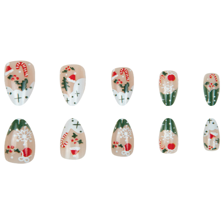 Festive Holiday-Themed Stiletto Nail Art Stornfield