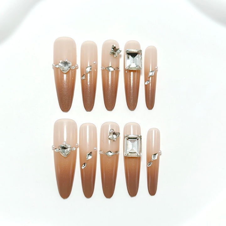 Acrylic nails with glamorous accents Stornfield