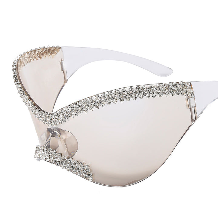 Women's Glamorous High-Gloss Sunglasses with Crystal Frame Stornfield