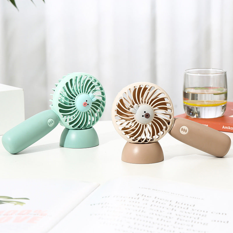 Unisex Portable Handheld Cooling Fan with Cute Animal Design Stornfield