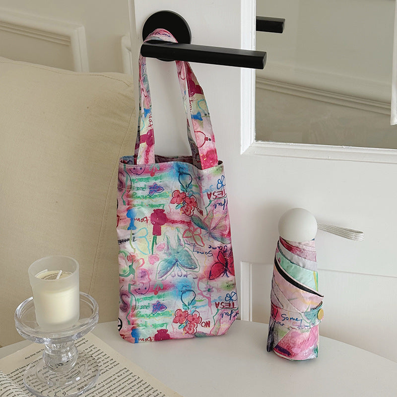 Women Foldable Designer Bag with Creative Art Motif Stornfield