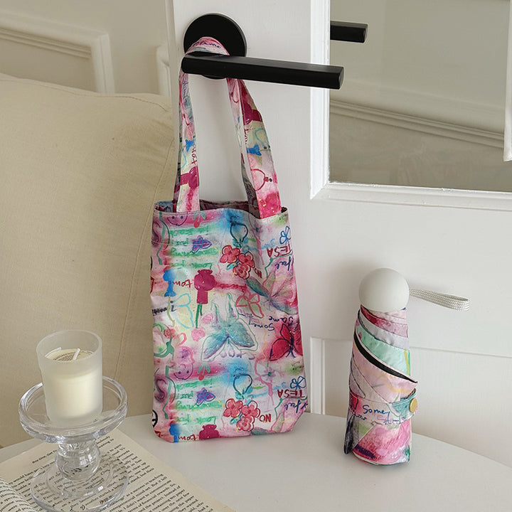 Women Foldable Designer Bag with Creative Art Motif Stornfield