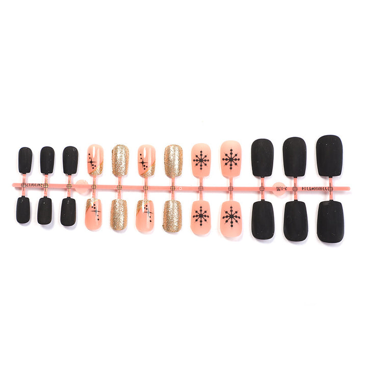 Decorative Snowflake and Glitter Press-On Nail Set Stornfield
