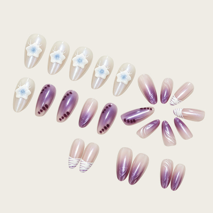 Creative artificial nails with floral design Stornfield