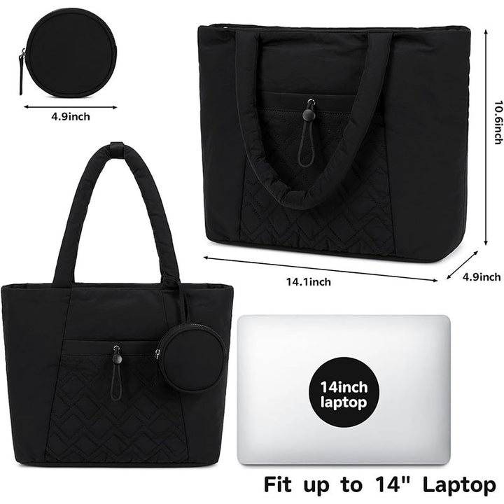 Padded everyday handbag with detachable cosmetic pouch Stornfield