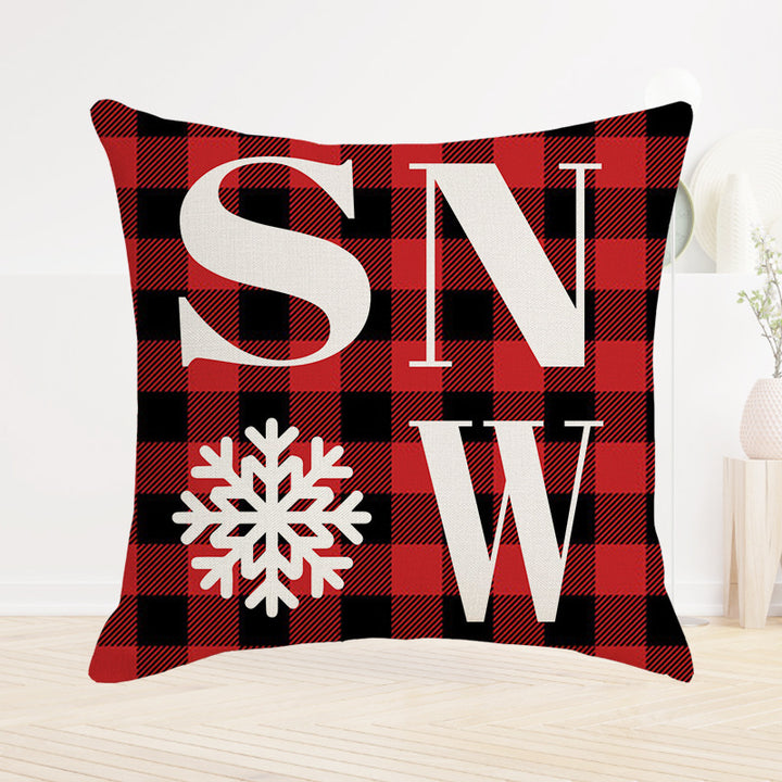 Cozy Holiday-Themed Throw Pillow