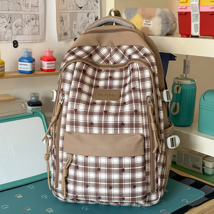 Multi-Functional Checkered Backpack Stornfield