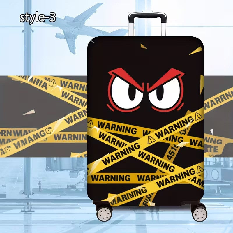 Women’s hard-shell suitcase with eye-catching warning motif Stornfield