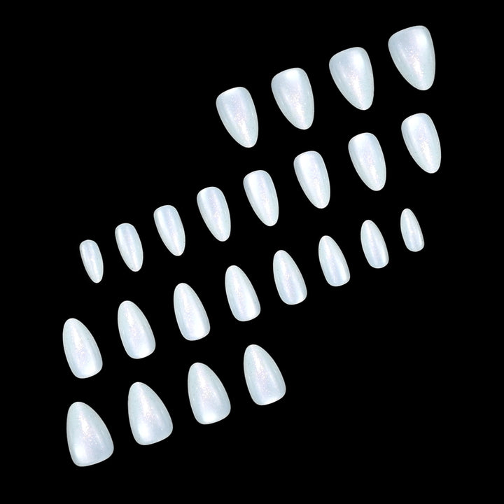 Glittery Almond-Shaped Nail Extensions