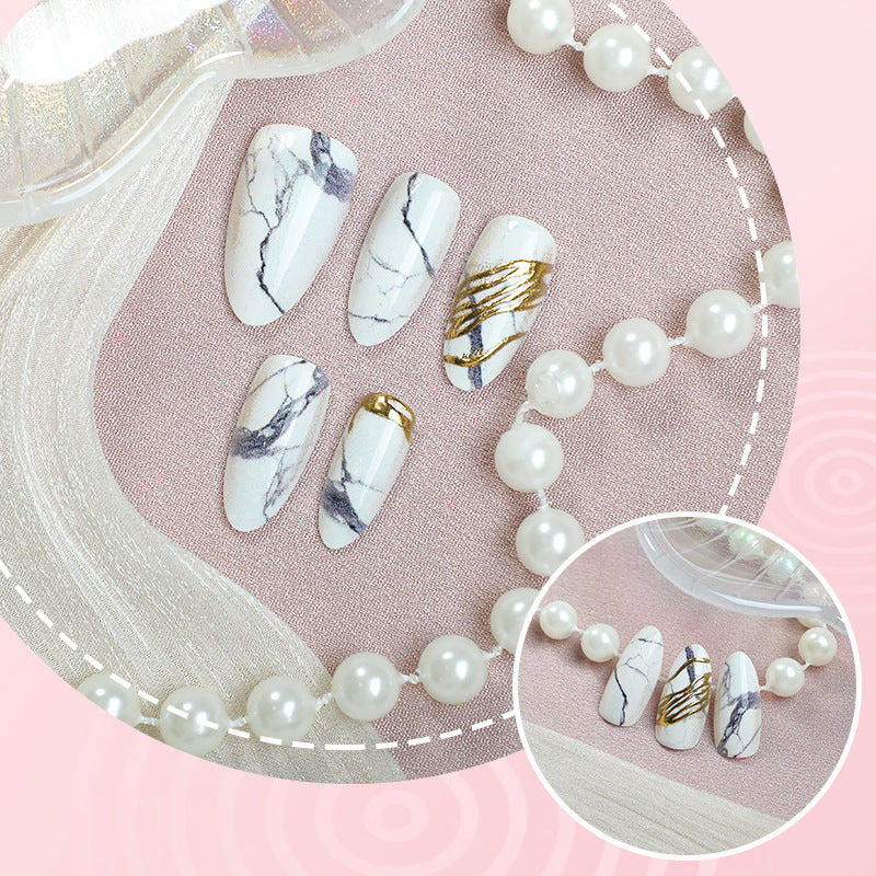 Marble Effect Press-On Nails
