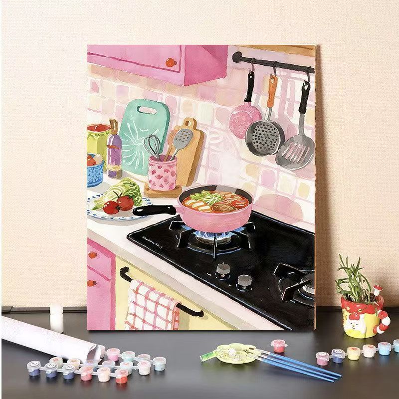 DIY Kitchen Scene Paint by Numbers Canvas Art Stornfield