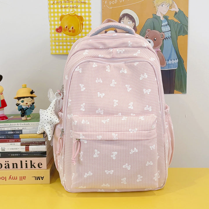 Cute Bow-Embellished Casual Backpack Stornfield