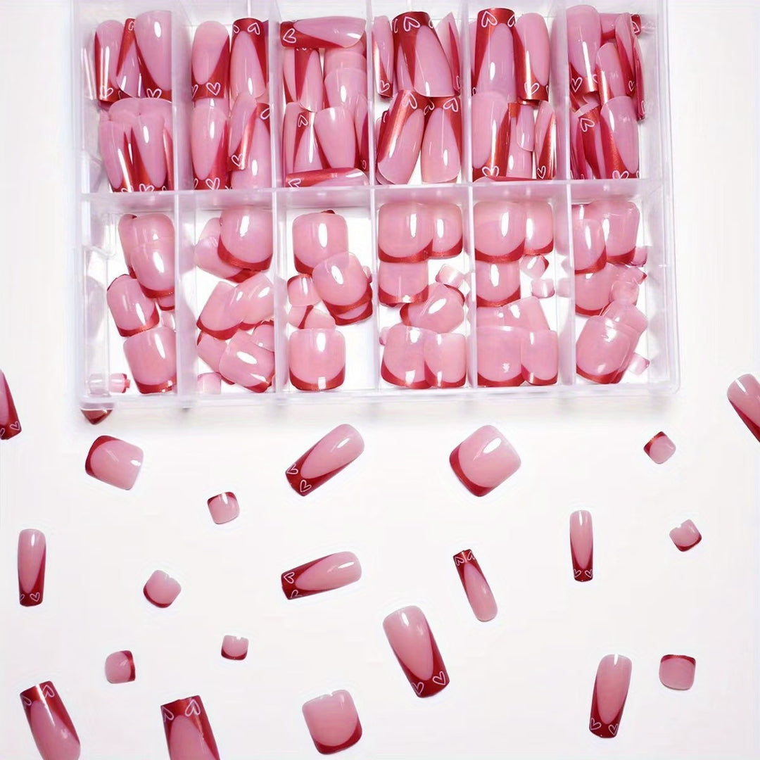 Heart-Design Press-On Nail Art Stornfield