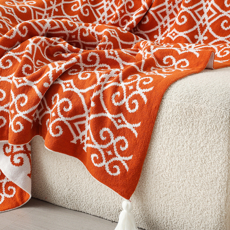 Patterned Accent Throw Blanket
