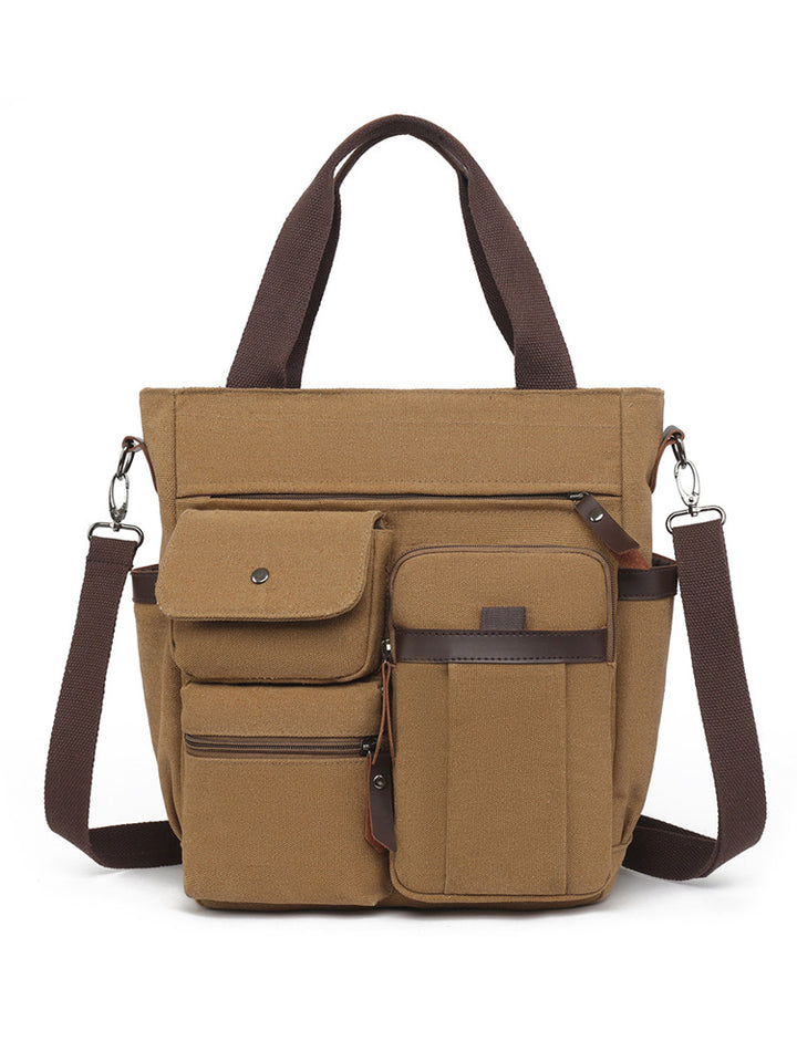 Multi-Pocket Canvas Tote Bag Stornfield