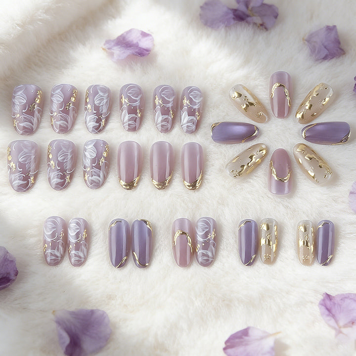Deluxe Floral Press-On Nail Art Set Stornfield