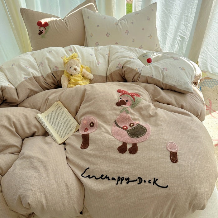 Children's Playful Cartoon Animal Themed Comforter Set