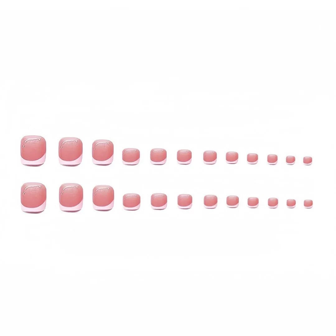 Elegant French Tip Press-On Nail Set Stornfield