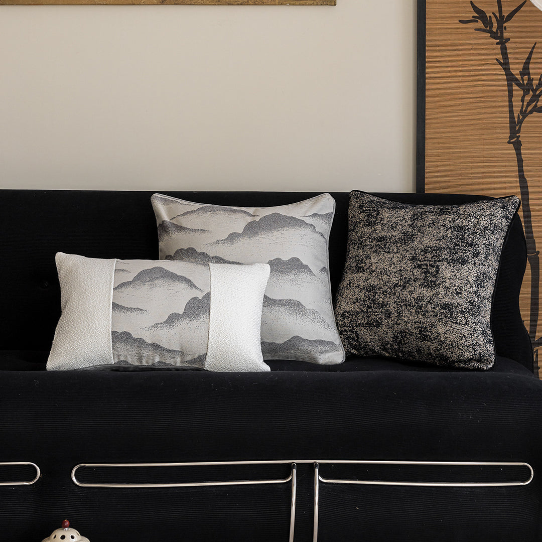 Artistic decorative pillow with cloud pattern