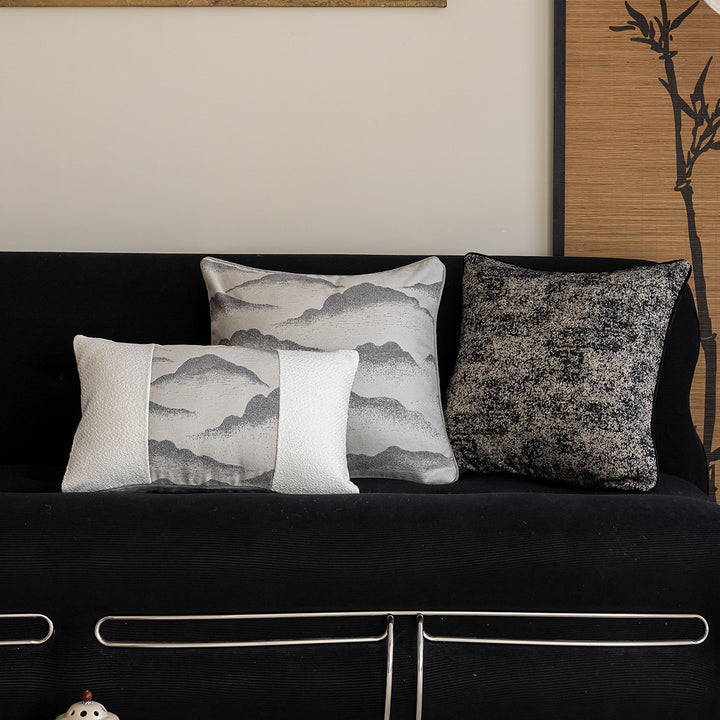 Artistic decorative pillow with cloud pattern