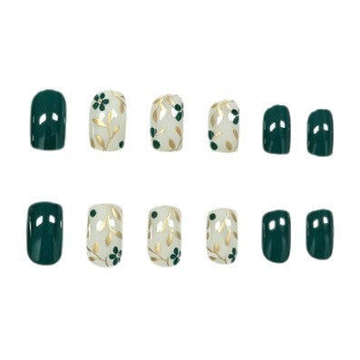Elegant Floral Art Gel Nail Enhancements Stornfield