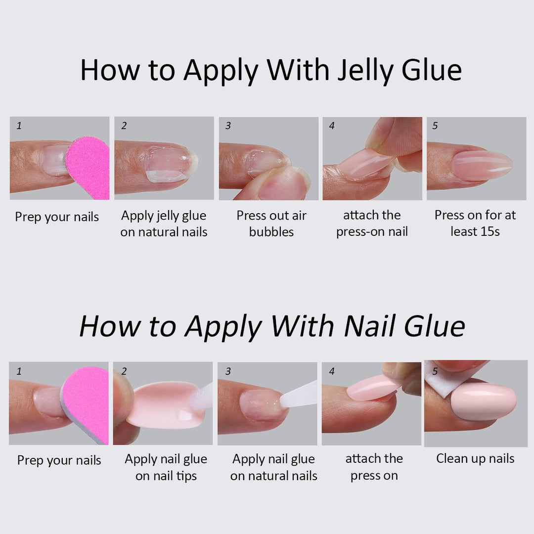 Artificial nail set with delicate flowers and glitter accents Stornfield