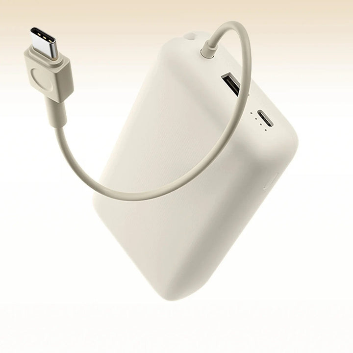 Compact Slim portable power bank with dual fast-charge USB-C ports and durable lanyard Stornfield