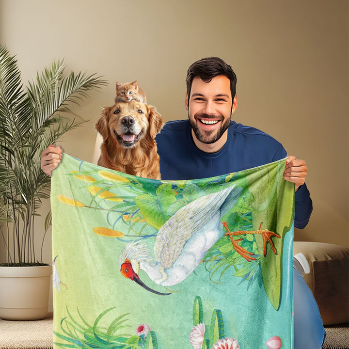 Artistic Wildlife Throw Blanket