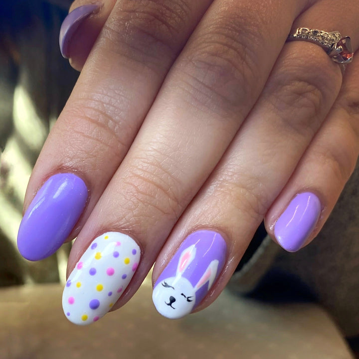 Playful Bunny-Themed Press-On Nails