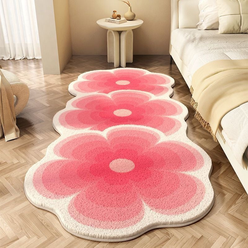 Floral Design Plush Area Rug