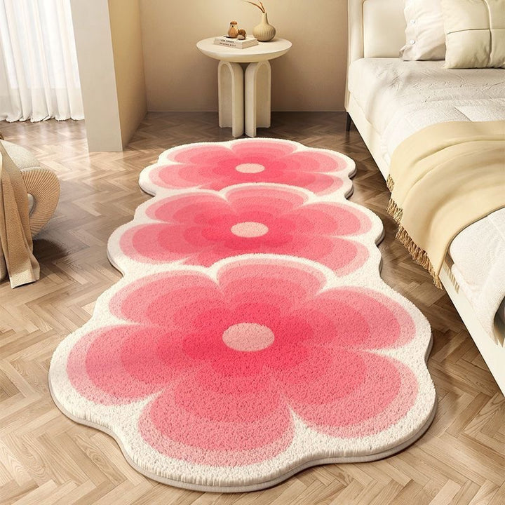 Floral Design Plush Area Rug