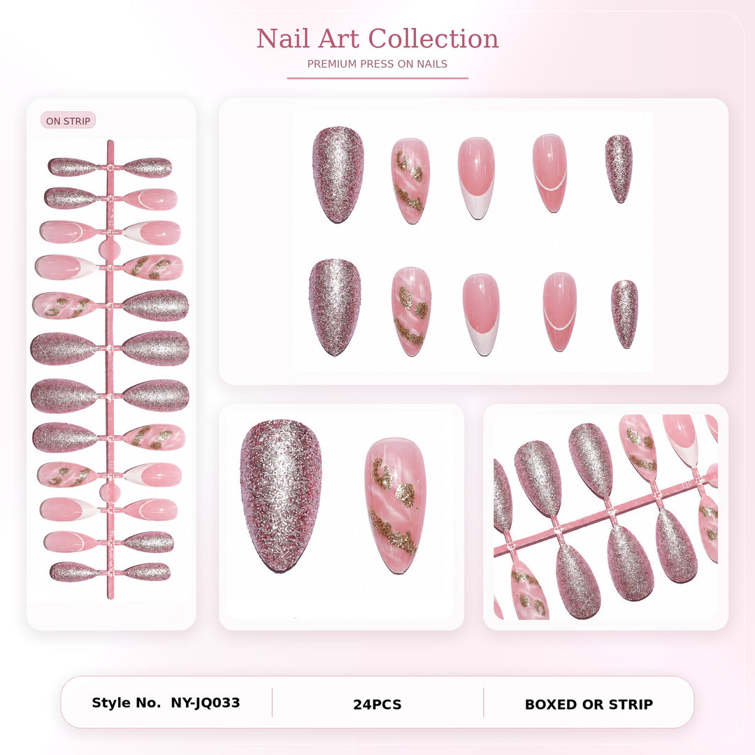 Premium Nail Art Set with Glitter and Flower Pattern Stornfield