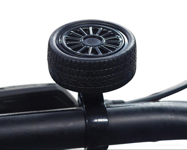 novelty wheel-shaped bicycle bell with adjustable handlebar clamp Stornfield