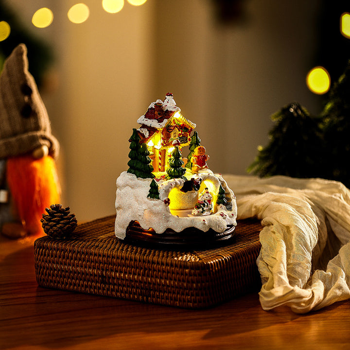 Illuminated Christmas village scene with winter design Stornfield
