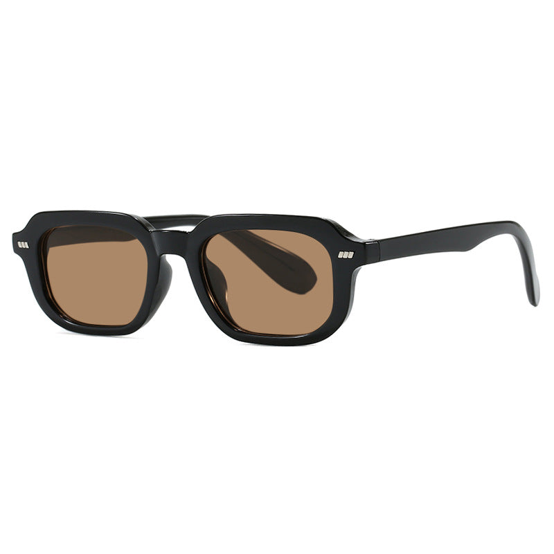 Women’s square sunglasses with high-gloss transparent frame and polarized lenses Stornfield